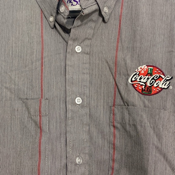 Vintage Coca-Cola Delivery Truck Worker Short Sleeve Shirt Neck 16.5 ( 50 A) - Picture 3 of 7